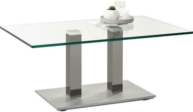 Couchtisch in Metall, Glas 110/70/46-65 cm