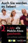Quickline-Shop Expert Senn 1 Jahr alle Mobile-Abos geschenkt. - au 31.07.2021