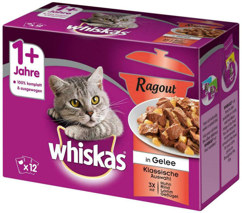 Whiskas Frischebeutel Ragout Klassische Auswahl 1+
