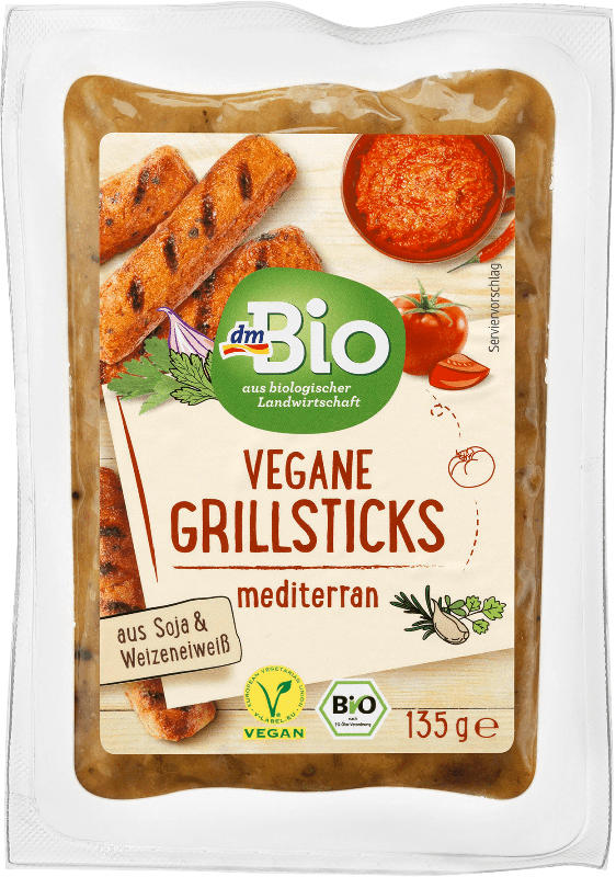 dmBio vegetarische Grillsticks mediterran