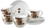 mömax Dornbirn - Ihr Trendmöbelhaus in Dornbirn Cappuccinotasse mit Untertasse Latte Macchiato, 4-teilig
