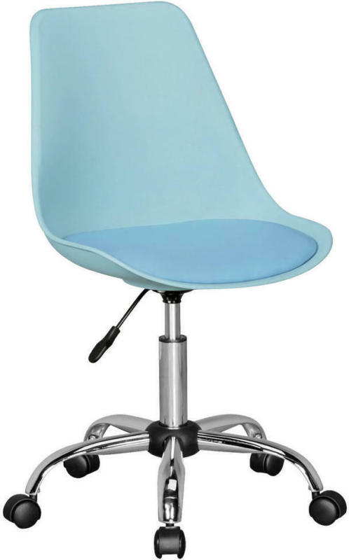 Jugenddrehstuhl in Lederlook Blau