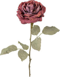 Kunstpflanze Rose I -PAZ- in Bordeaux