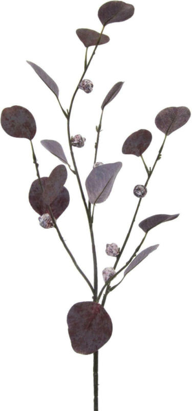 Kunstpflanze Eukalyptuszweig I in Aubergine