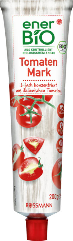 enerBiO Tomatenmark , 2-fach konzentriert, 200 g