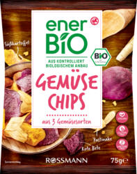 Chips de légumes enerBiO, 3 sortes de légumes, 75 g