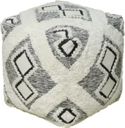 Pouf in Schwarz/Weiß