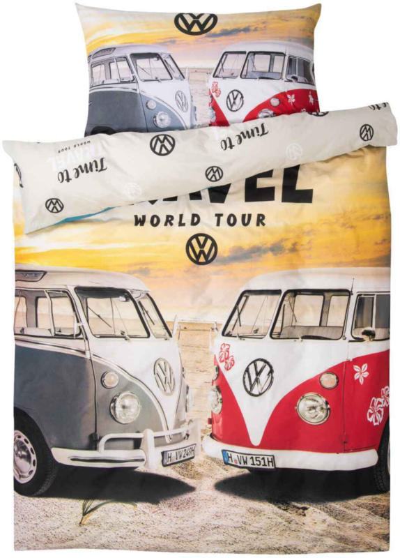 Biancheria da letto VW Bus Time to Travel - (Prezzo per le dimensioni più piccole)