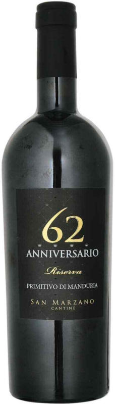 Anniversario 62 Primitivo di Manduria Riserva DOP 75 cl - 6 pezzi