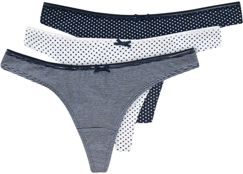 3 Damen Strings in unterschiedlichen Dessins (Nur online)