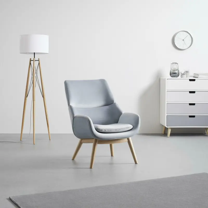 Sessel 'Felia', hellgrau