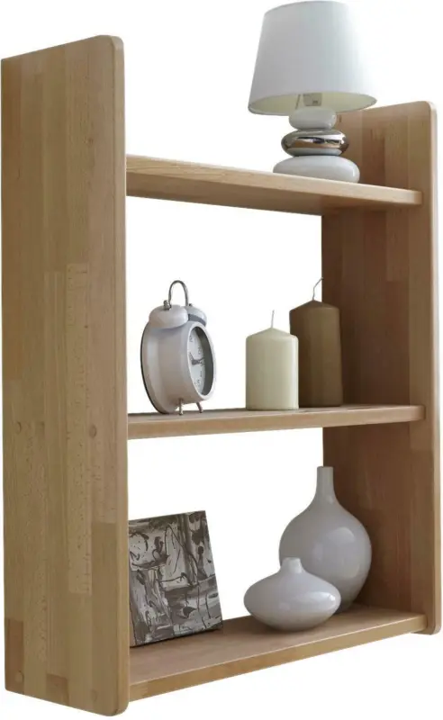 Wandregal 'Simone', aus Buche, buchefarben
