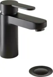 Badarmatur aus Messing in Schwarz