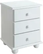 mömax Nachtkästchen 'Ivo', aus Kiefer, weiß