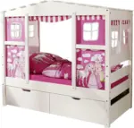 mömax Dornbirn - Ihr Trendmöbelhaus in Dornbirn Hausbett 'Lio Mini', aus Kiefer, rosa