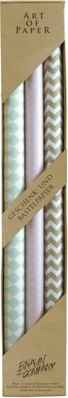 Geschenkpapier Art Of Paper, 3-teiliges Set