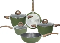 Kochtopfset Jungle in Grün, 8-teilig