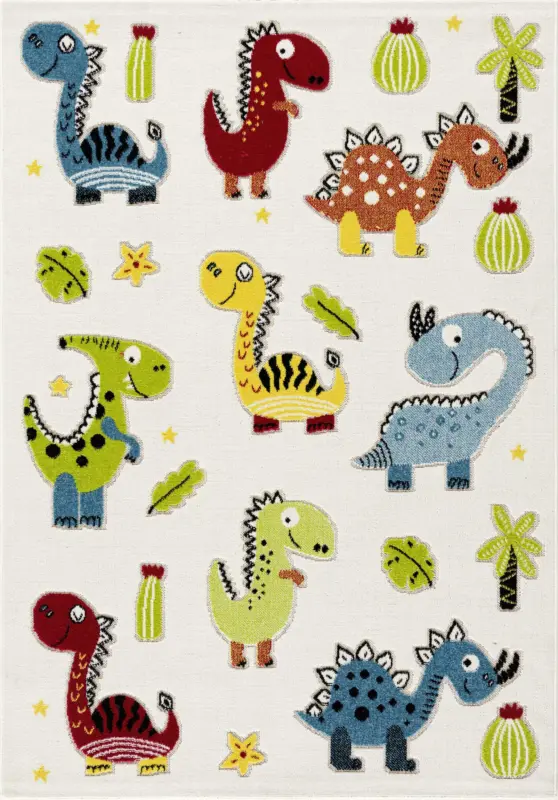 Hochflorteppich Mo Play Dino in Multicolor ca. 133x190cm