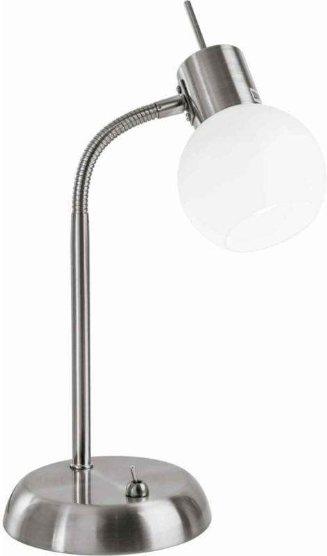 Led Lampada Da Tavolo Loxy Nichel Bianco -