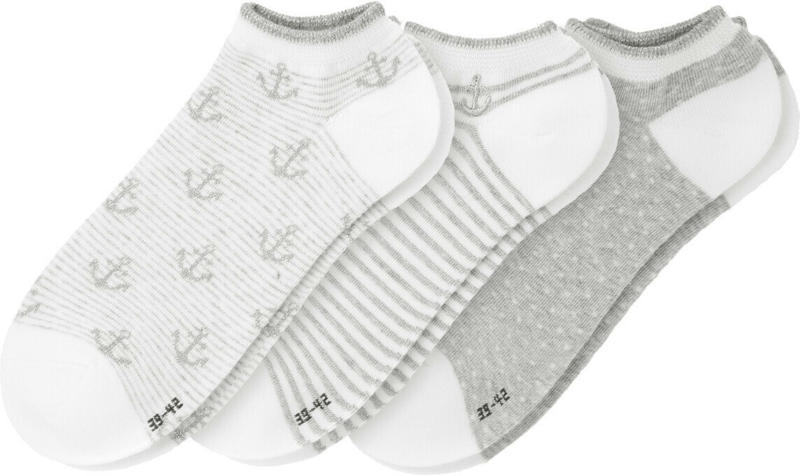 3 Paar Damen Sneaker-Socken mit Effektgarn (Nur online)
