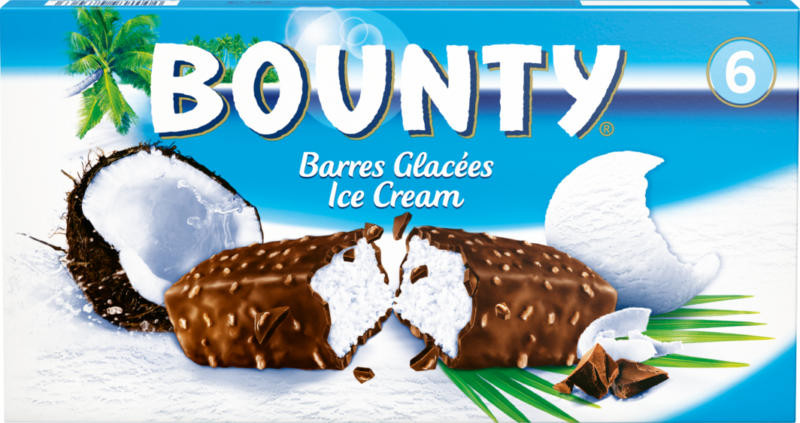 Bounty Ice Cream , 6 Stück, 300 ml