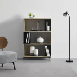 Regal 'Megy', schwarz/braun