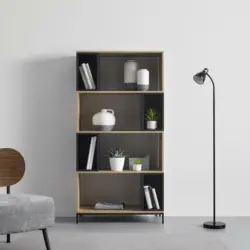 Regal 'Megy', schwarz/braun