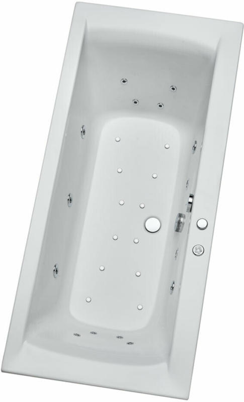 Whirlpool-Set „Rosa“, 190x90 cm, mit WE-Luxus und Farblichtwechsler 90 cm | 190 cm