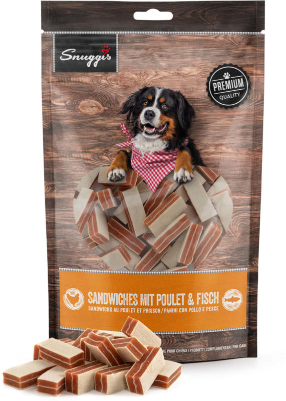 Snuggis Hundeleckerli Sandwiches Poulet & Fisch 500g