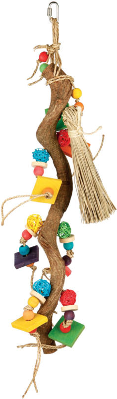 Trixie Jouet en bois avec boules de saule pour oiseaux 56cm