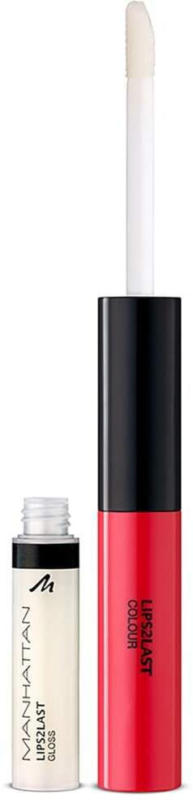 MANHATTAN Cosmetics Lipgloss Lips 2 Last Colour & Lipgloss Strawberry Pink 43H