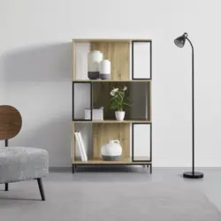 Regal 'Geny', schwarz/braun