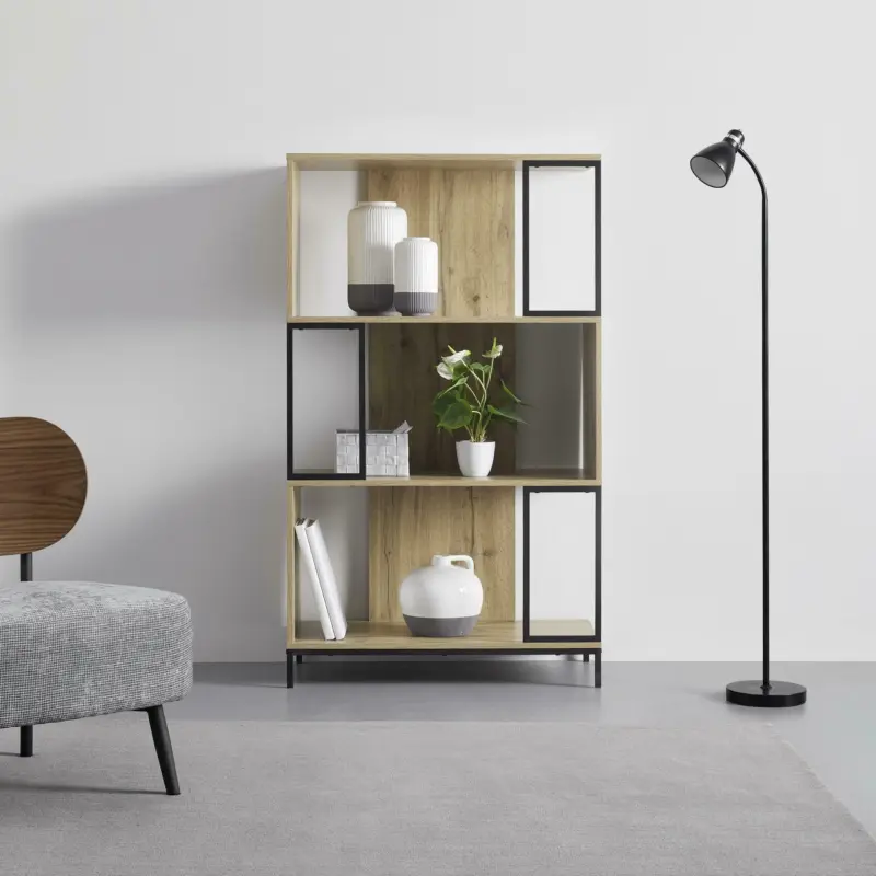 Regal 'Geny', schwarz/braun