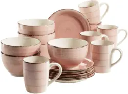Frühstücksset Lumaca aus Steingut, 18-teilig