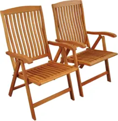 Gartensessel-Set 'Sun Flair' aus Eukalyptus, braun