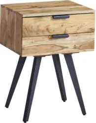 Nachtkästchen 'Wohnling', akaziefarben