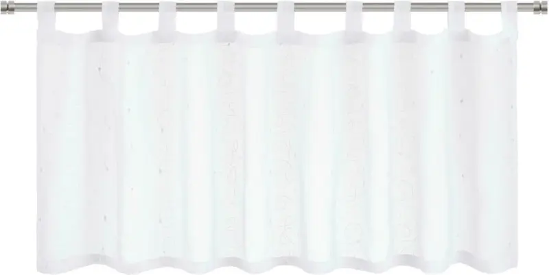 Kurzgardine Fiona in Weiß ca. 50x140cm