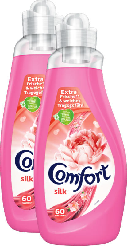 Ammorbidente Silk Comfort , 2 x 60 cicli di lavaggio, 2 x 1,5 litri