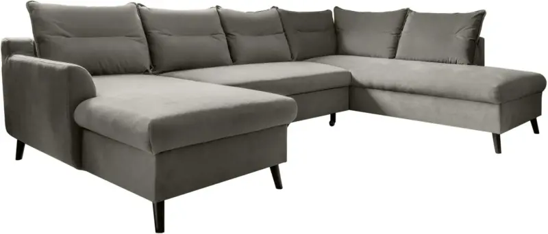 Wohnlandschaft in Dunkelgrau ´STYLISH STAN DUNKELGRAU´