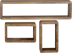 Wandregal 'Boha', sheeshamfarben