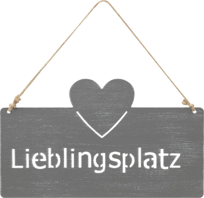 Dekorieren & Einrichten Metallschild mit Herz 'Lieblingsplatz'