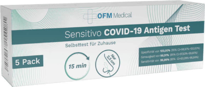 Sensitivo Corona Schnelltest Selbsttest COVID-19 Antigen Test