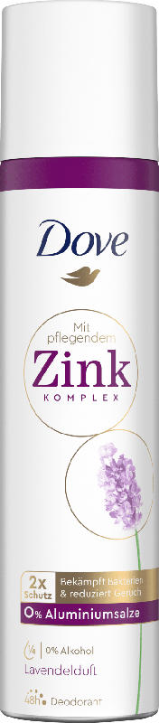 Dove Deo Spray Deodorant mit Zink Lavendelduft