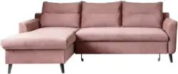 Eckschlafsofa in Altrosa ´STYLISH STAN´