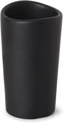 Zahnputzbecher Melrina aus Keramik in Schwarz