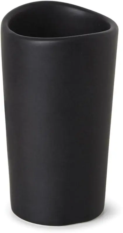 Zahnputzbecher Melrina aus Keramik in Schwarz