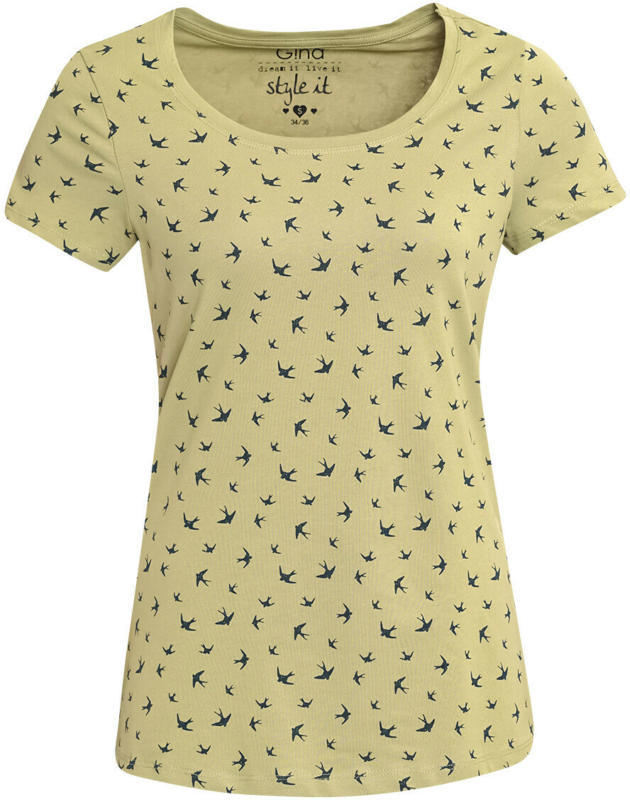 Damen T-Shirt mit Schwalben-Allover