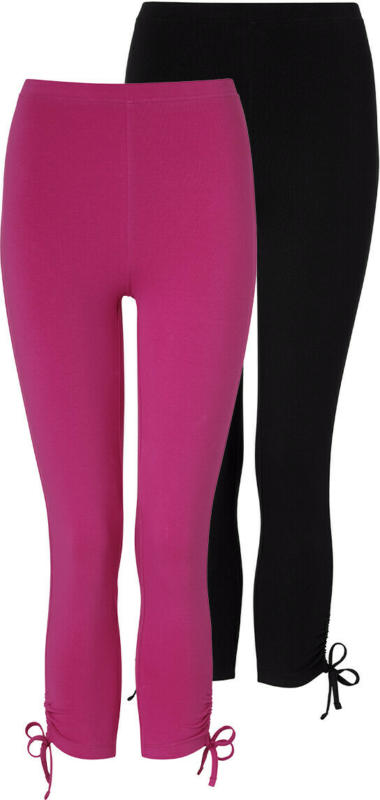 2 7/8 Damen Leggings mit seitlicher Raffung (Nur online)