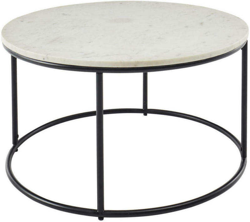 Couchtisch in Metall, Stein