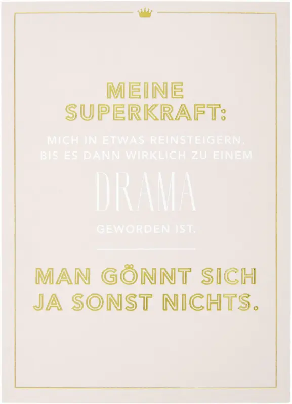 Postkarte Vollzeitprinzessin in Rosa